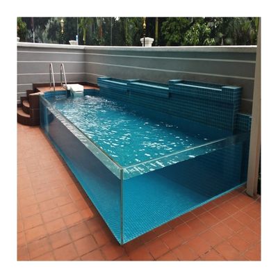 Panel de vidrio plexi PMMA sin fin para piscina acrílica transparente grande 0.32 FT