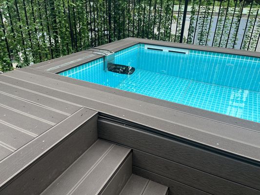 Piscina de acrílico exterior con fácil instalación y estructura de acero inoxidable