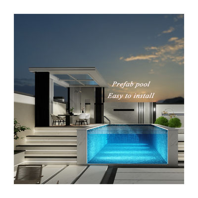 Solución de vida al aire libre personalizada Villa de madera prefabricada con piscina acrílica en la India