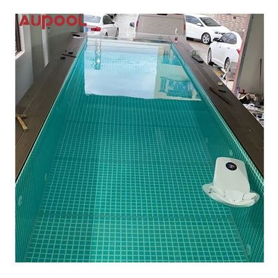 Servicio de corte Estructura de acero Piscina prefabricada con ventana acrílica de 100 mm de AUPOOL OEM