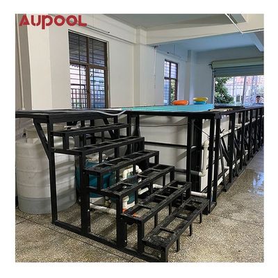 Servicio de corte Estructura de acero Piscina prefabricada con ventana acrílica de 100 mm de AUPOOL OEM