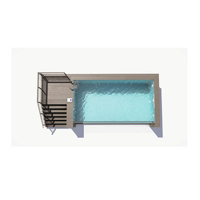 Servicio de corte Estructura de acero Piscina prefabricada con ventana acrílica de 100 mm de AUPOOL OEM