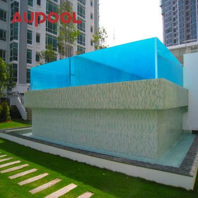 Paredes de cristal de piscina de acrílico transparente de 100 mm de espesor Hojas de plexiglás de piscina