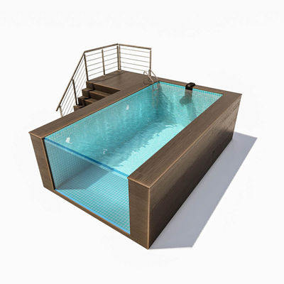 AP-2000 Piscina prefabricada para nadar por encima del suelo en contenedores de 20 pies y 40 pies