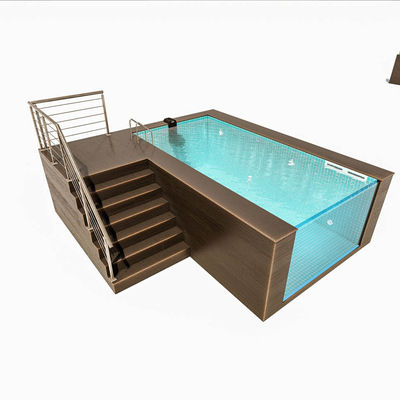 AP-2000 Piscina prefabricada para nadar por encima del suelo en contenedores de 20 pies y 40 pies