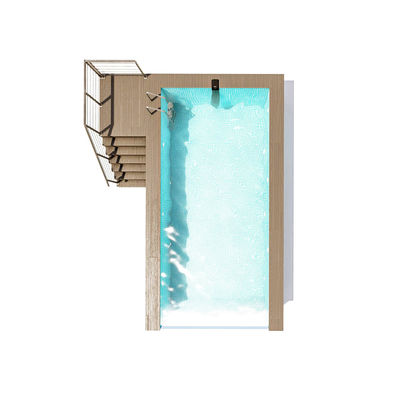 100 mm de espesor Casa pequeña prefabricada de lujo con piscina Contenedor de piscina