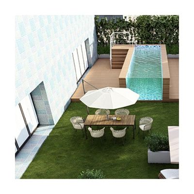 Gran piscina prefabricada de vidrio acrílico transparente para piscinas al aire libre sobre el suelo