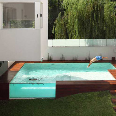 Piscina de jardín prefabricada de acrílico para piscinas de fibra de vidrio de villas