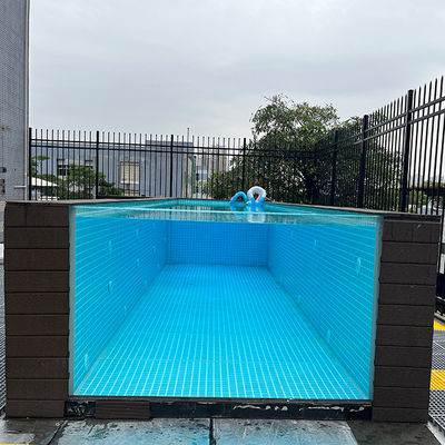 Alta transmisión de luz de color personalizado Piscina acrílica prefabricada con ventana de panel transparente