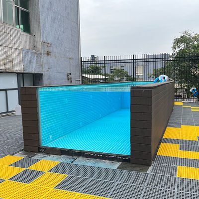 Alta transmisión de luz de color personalizado Piscina acrílica prefabricada con ventana de panel transparente