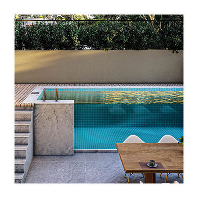 AUPOOL Piscina prefabricada de paneles acrílicos Ventana y contracorriente con bomba Fliter