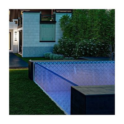 Piscina prefabricada de función interminable con ventana de paneles acrílicos y construcción de acero inoxidable