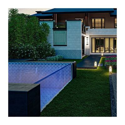 Accesorios de la bomba Fliter Hotel por encima del suelo Prefab infinita piscina de paneles acrílicos