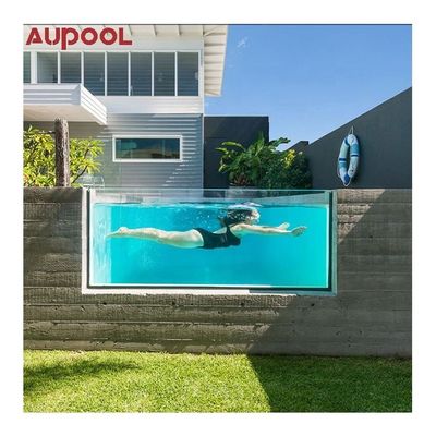 Fácil de instalar piscina de contenedores interminables Spa de natación con material de ventana acrílica PMMA Lucite