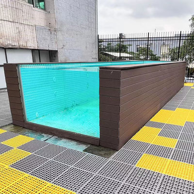 Fácil de instalar Contenedor de envío de 40 pies Piscina con ventana acrílica y bañera de hidromasaje