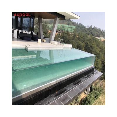 Panel de la piscina del patio trasero hecho de material acrílico de alta dureza de superficie