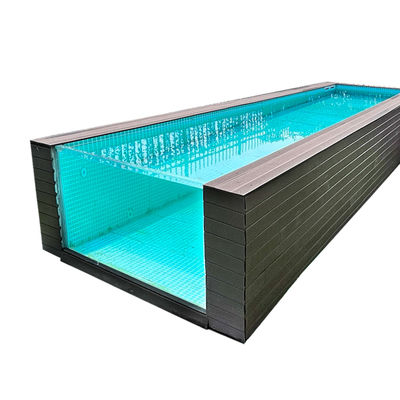 Piscina de contenedores de acero de 8 metros sobre el suelo Piscina familiar para relajación en el patio trasero