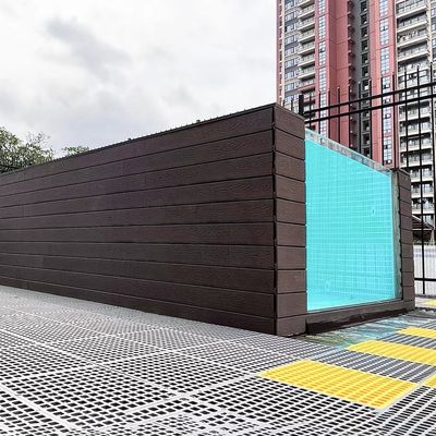 Piscina de contenedores de acero de 8 metros sobre el suelo Piscina familiar para relajación en el patio trasero