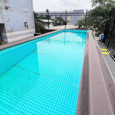 Piscina de contenedores de acero de 8 metros sobre el suelo Piscina familiar para relajación en el patio trasero