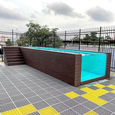 Piscina de contenedores de acero de 8 metros sobre el suelo Piscina familiar para relajación en el patio trasero