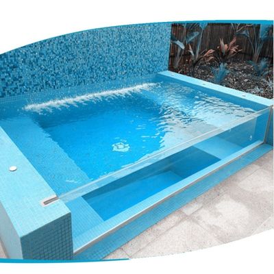 Alta transmisión de luz 93% Acrílico sobre el suelo 8m Piscina de baño