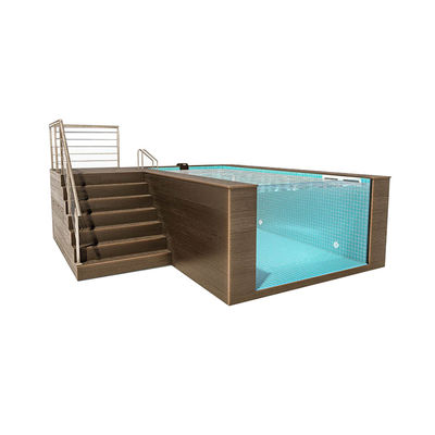 Ventana de piscina clara en el suelo piscina de plástico para diseño de piscina a medida en el patio trasero