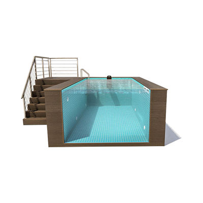 Ventana de piscina clara en el suelo piscina de plástico para diseño de piscina a medida en el patio trasero