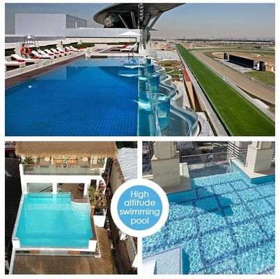 Alta transmisión de luz Villa Piscina de diseño moderno Piscina al aire libre Diafaneidad 93%