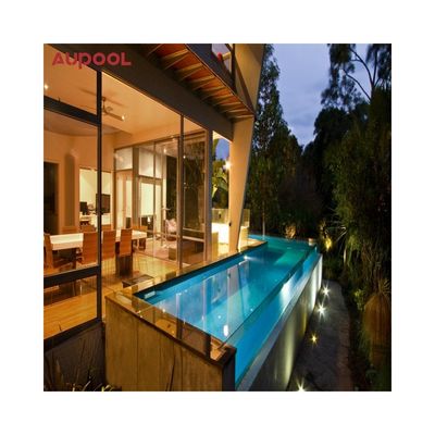 Puerta corredera de cristal de la piscina de moldeado acrílico con panel transparente helado