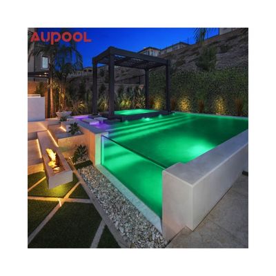 Puerta corredera de cristal de la piscina de moldeado acrílico con panel transparente helado