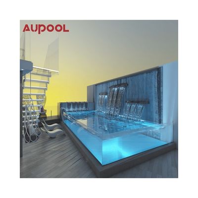 Puerta corredera de cristal de la piscina de moldeado acrílico con panel transparente helado