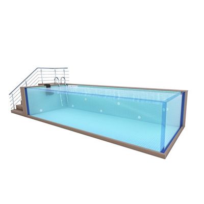 Piscina exterior modular sin límites con generador de cloro salino