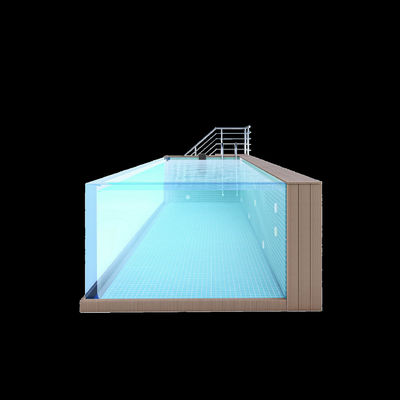 Piscina exterior modular sin límites con generador de cloro salino