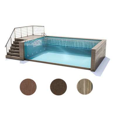 Piscina prefabricada de vidrio de pared personalizada transparente para constructores de piscinas modulares de patio trasero
