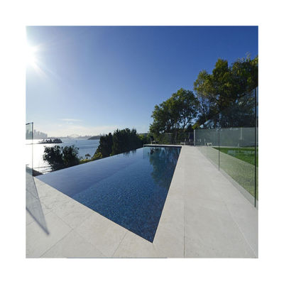Piscina acrílica AUPOOL Jardín patio trasero Spa de natación larga sin fin con cubierta y calefacción