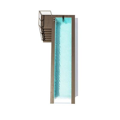 Contenedor prefabricado portátil de 20 pies piscina familiar con acrílico de lucita y densidad de 1,2 g/cm3