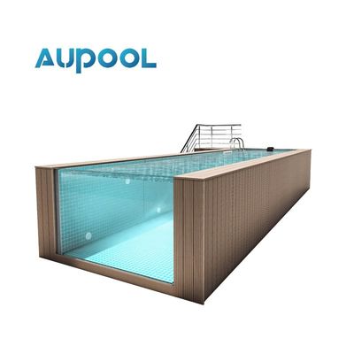AUPOOL Patio trasero sin fin Resistencia al entrenamiento Piscina sin amarillear desde hace 30 años