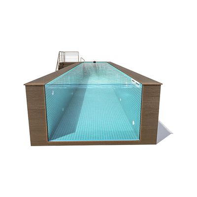 AUPOOL Patio trasero sin fin Resistencia al entrenamiento Piscina sin amarillear desde hace 30 años