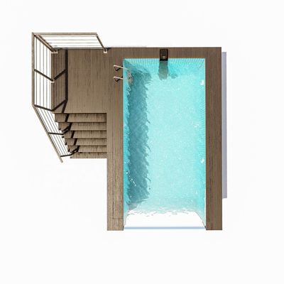 AUPOOL Patio trasero sin fin Resistencia al entrenamiento Piscina sin amarillear desde hace 30 años