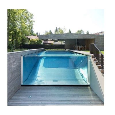 Diseño de la piscina al aire libre con Aupool Suspendido 90 mm y 100 mm de espesor Panel de acrílico