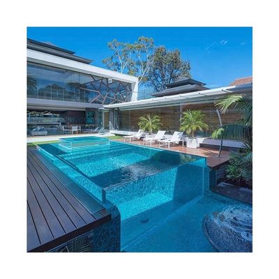 Diseño de la piscina al aire libre con Aupool Suspendido 90 mm y 100 mm de espesor Panel de acrílico