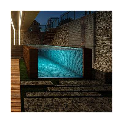 Piscina de contenedores personalizada con casa de ducha de ventana y spa alta transmisión de luz 93%