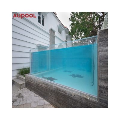 Lámina de buceo de vidrio plexiglás fundido de ventana acrílica clara para mini piscina de AUPOOL