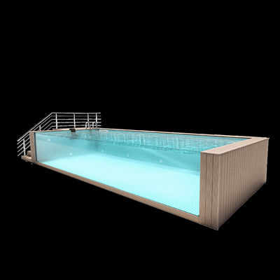 Piscina de agua de 10 m3 y diseño de seguridad para familias
