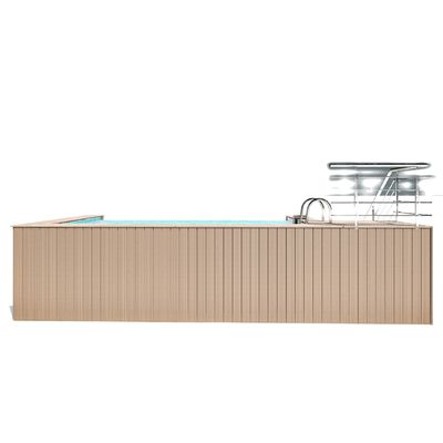 100 mm de alta transmisión de luz Diaphaneity Aupool por encima del suelo Piscina de fibra de vidrio