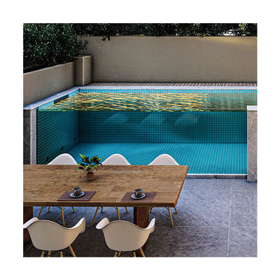 Hotel patio trasero piscina infinita de fibra de vidrio con diseño de vidrio acrílico y tamaño extra grande