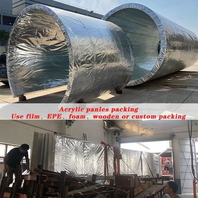 Sobre el suelo piscina acrílica transparente interminable duradera y duradera para uso al aire libre