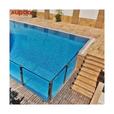 Piscina de acrílico de fibra de vidrio para la demanda del cliente y paneles de vidrio exterior transparentes