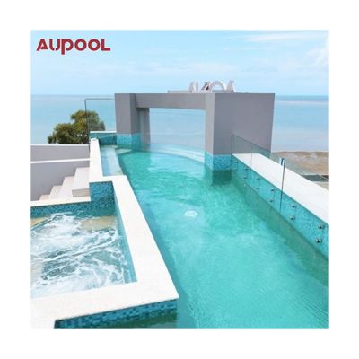 Piscina de acrílico de fibra de vidrio para la demanda del cliente y paneles de vidrio exterior transparentes