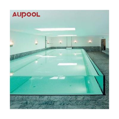 Piscina de acrílico de fibra de vidrio para la demanda del cliente y paneles de vidrio exterior transparentes